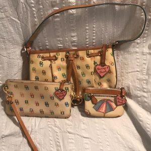 3 piece Dooney and Bourke handbag wallet set